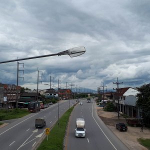 ถนนทางหลวงหมายเลข 1 (ถนนพหลโยธิน) ใกล้ชาดเลนไทย-เมียรมาร์